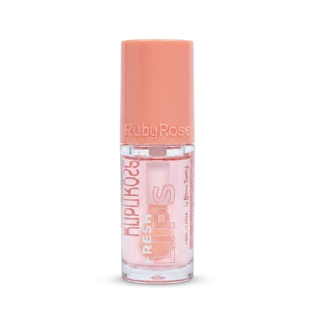 Lip Oil Ruby Rose Fresh Lips Óleo Abacate Jojoba Uva Hidratante Labial Brilho Natural